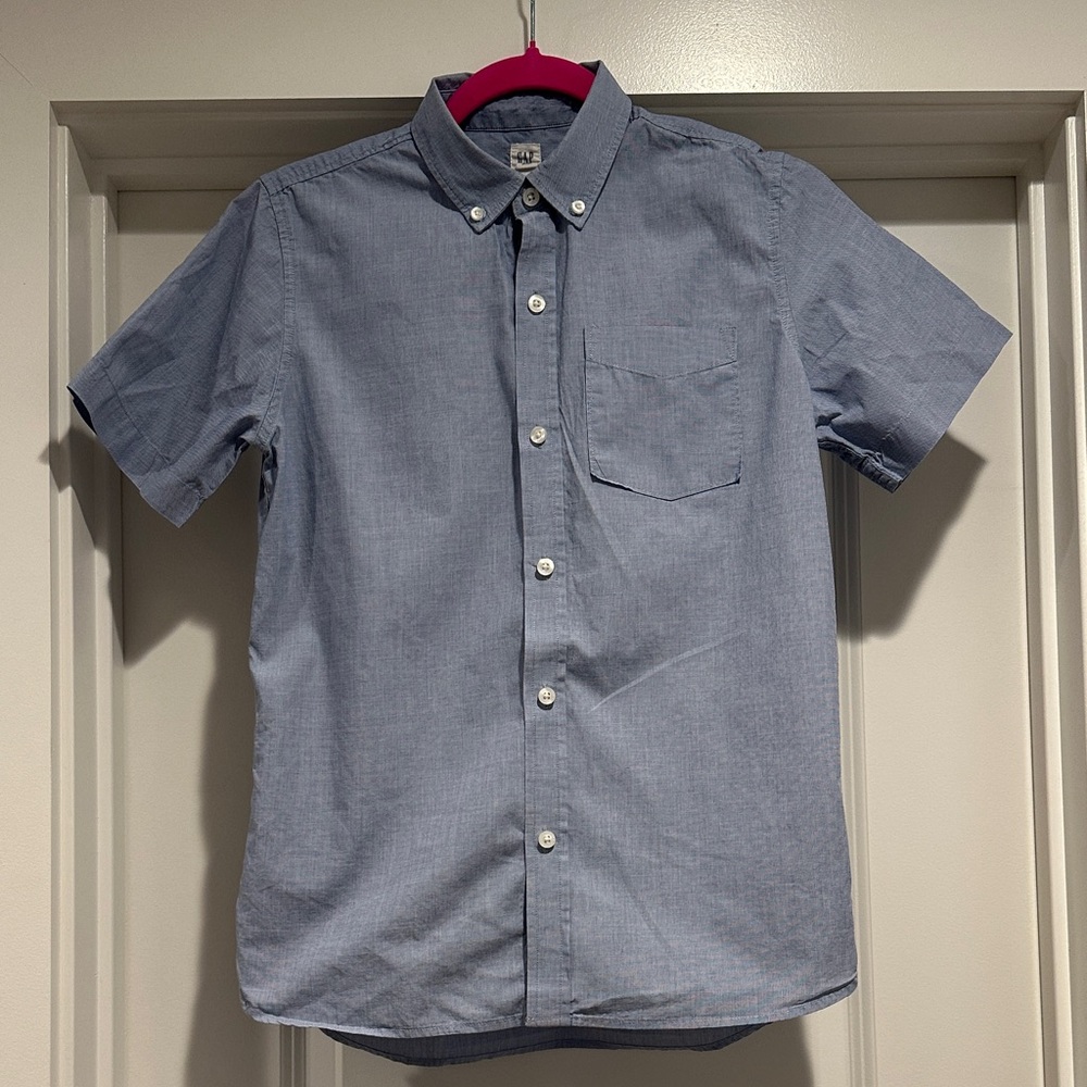 GAP Blue Button Down Kids Shirt